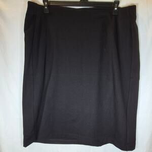 Tahari Woman Black Pencil Skirt 2X Stretch Knee Length Work Career NWT